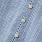Women's Linen Cotton Dobby V-Neck Shirt - Comfort Fit