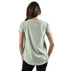 Women's Cotton Jersey Crew Neck Logo Print Tee