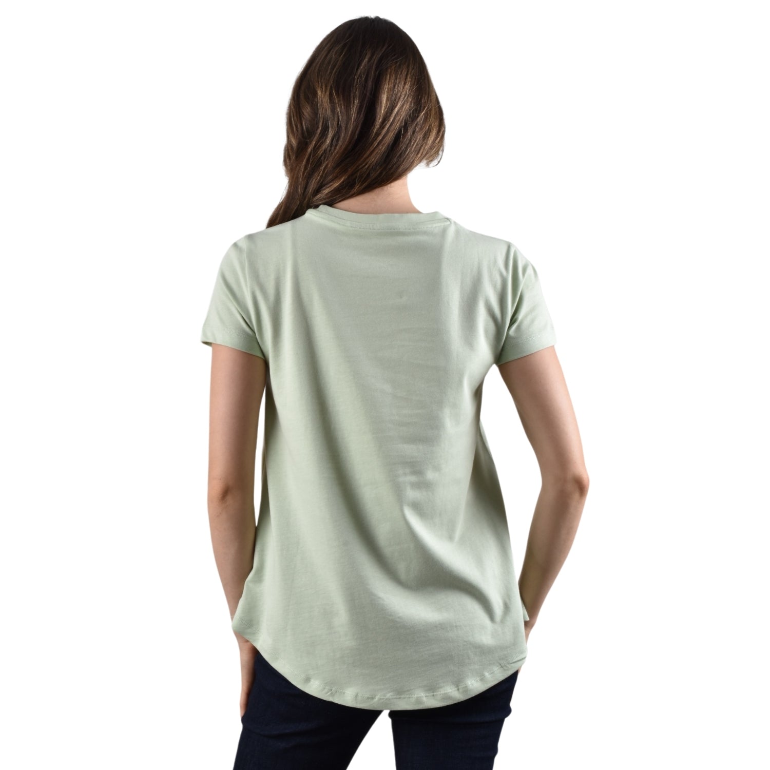 Women's Cotton Jersey Crew Neck Logo Print Tee