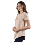 Women's Cotton Jersey Crew Neck Logo Print Tee