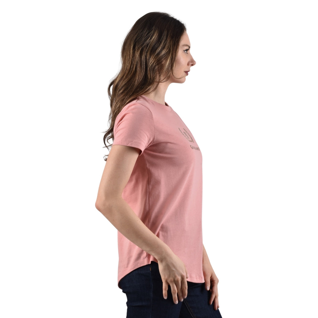Women's Cotton Jersey Crew Neck Logo Print Tee