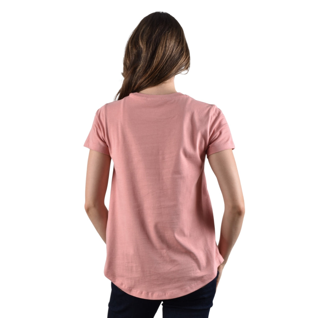 Women's Cotton Jersey Crew Neck Logo Print Tee