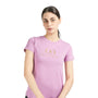 Women's Cotton Jersey Crew Neck Logo Print Tee