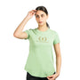 Women's Cotton Jersey Crew Neck Logo Print Tee