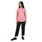 Women's Cotton Jersey Crew Neck Logo Print Tee