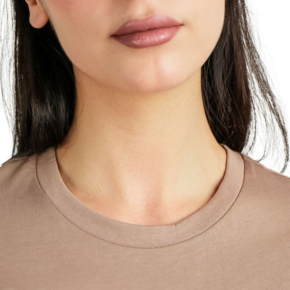 Women's Cotton Jersey Crew Neck Logo Print Tee