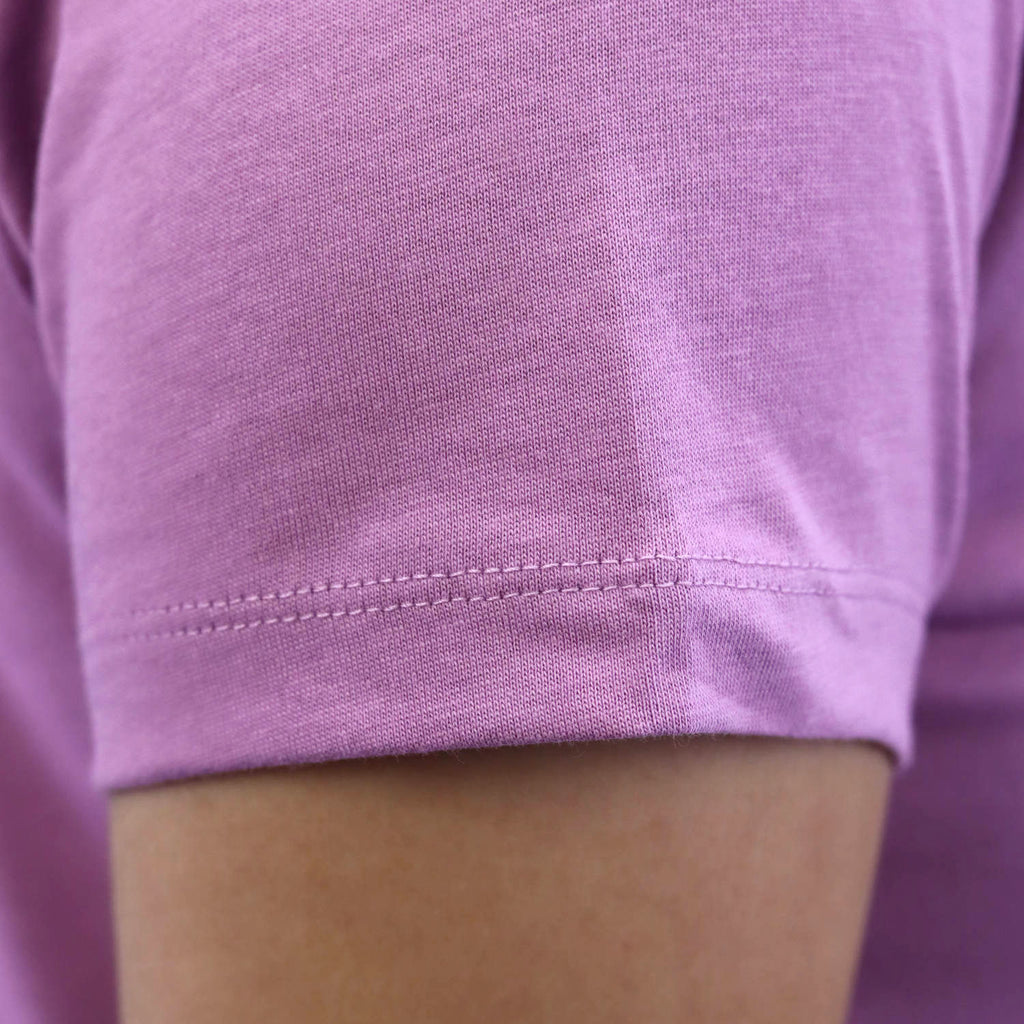 Women's Cotton Jersey Crew Neck Short Sleeve Message Print Tee