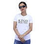 Women's Cotton Jersey Crew Neck Short Sleeve Message Print Tee