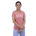 Women's Cotton Jersey Crew Neck Short Sleeve Message Print Tee