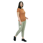 Women's Cotton Jersey Crew Neck Short Sleeve Message Print Tee