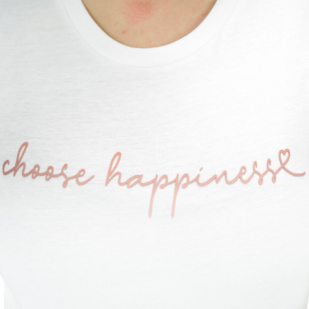 Women's Cotton Jersey Crew Neck Short Sleeve Message Print Tee