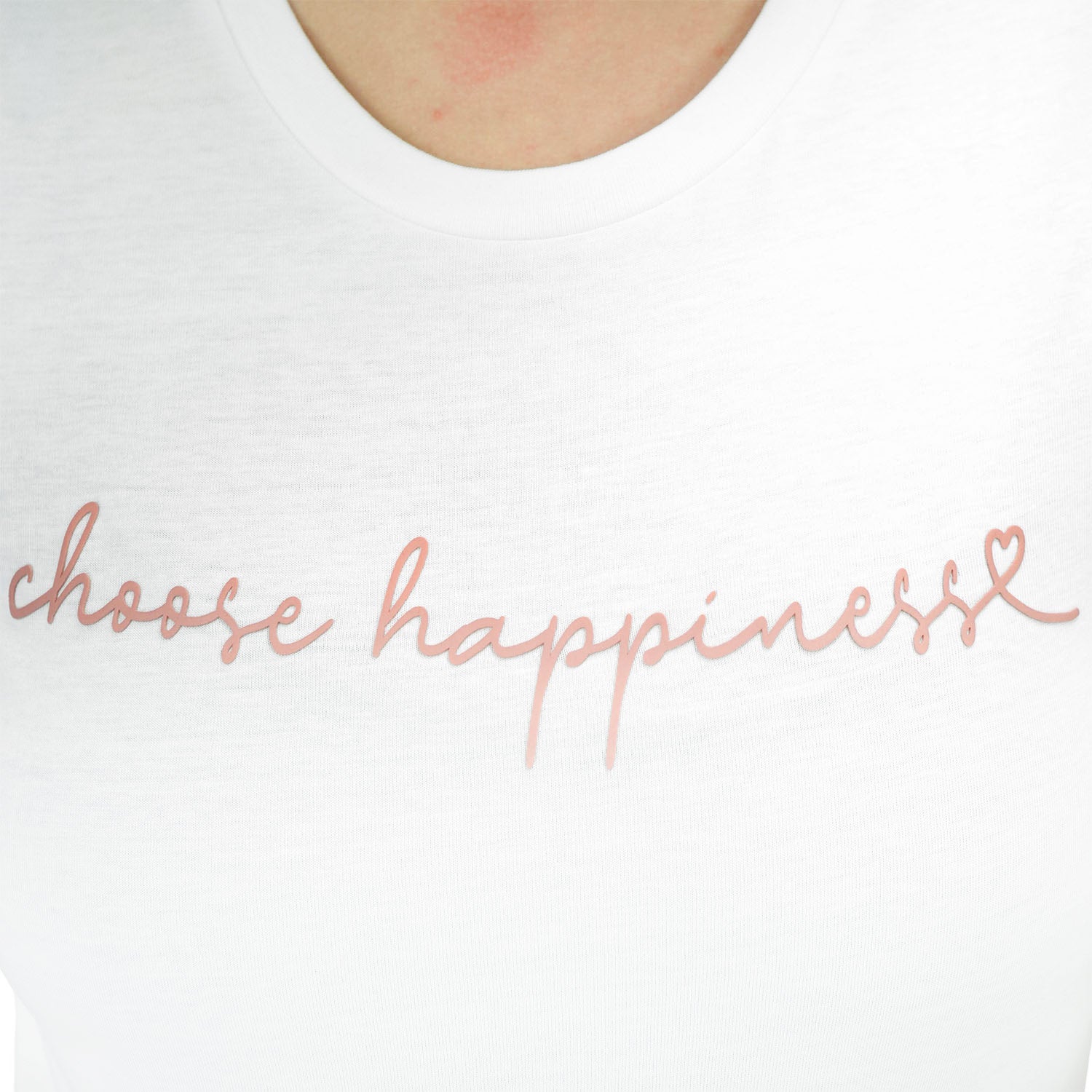 Women's Cotton Jersey Crew Neck Short Sleeve Message Print Tee