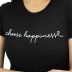 Women's Cotton Jersey Crew Neck Short Sleeve Message Print Tee