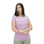 Women's Cotton Jersey Crew Neck Short Sleeve Message Print Tee