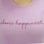 Women's Cotton Jersey Crew Neck Short Sleeve Message Print Tee