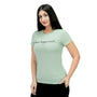 Women's Cotton Jersey Crew Neck Short Sleeve Message Print Tee