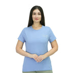 Women's Cotton Jersey Crew Neck Short Sleeve Message Print Tee