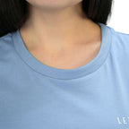 Women's Cotton Jersey Crew Neck Short Sleeve Message Print Tee