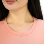 Women's Cotton Jersey Crew Neck Short Sleeve Message Print Tee