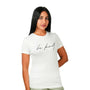 Women's Cotton Jersey Crew Neck Short Sleeve Message Print Tee
