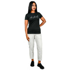 Women's Cotton Jersey Crew Neck Short Sleeve Message Print Tee
