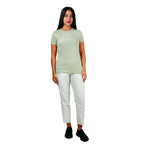 Women's Cotton Jersey Crew Neck Short Sleeve Message Print Tee