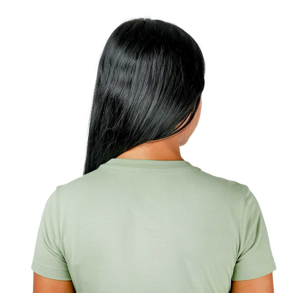Women's Cotton Jersey Crew Neck Short Sleeve Message Print Tee