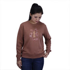 Women's Crewneck Long Sleeve Boyfriend Fit City Walk Collection Print Sweatshirt