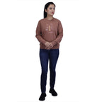 Women's Crewneck Long Sleeve Boyfriend Fit City Walk Collection Print Sweatshirt