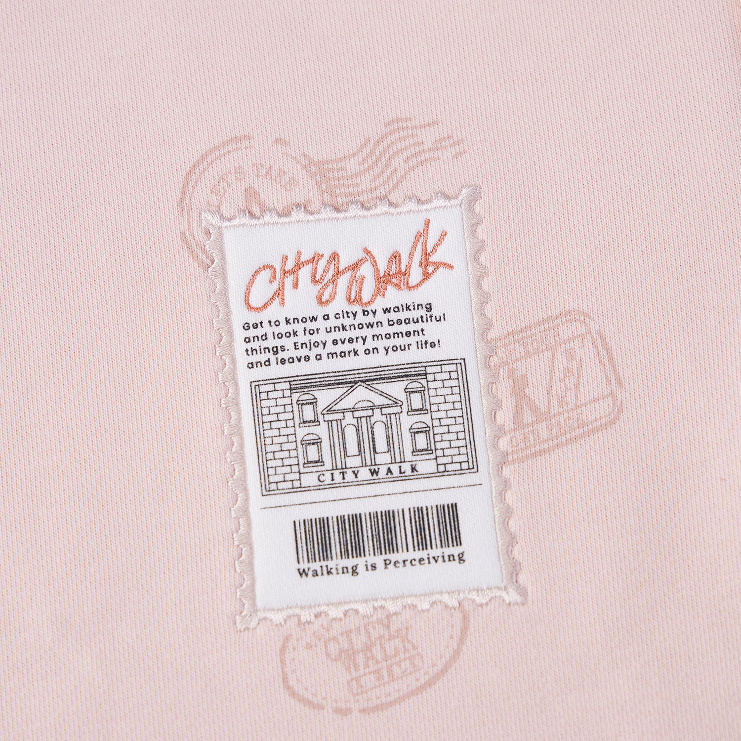 Women's Crewneck Long Sleeve Boyfriend Fit City Walk Collection Print Sweatshirt