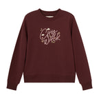 Women's Crewneck Long Sleeve Boyfriend Fit City Walk Collection Print Sweatshirt