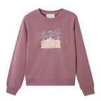 Women's Crew Neck Long Sleeve Boyfriend Fit Print Sweatshirt - Life Is A Journey Collection