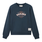 Women's Crew Neck Long Sleeve Boyfriend Fit Print Sweatshirt - Life Is A Journey Collection