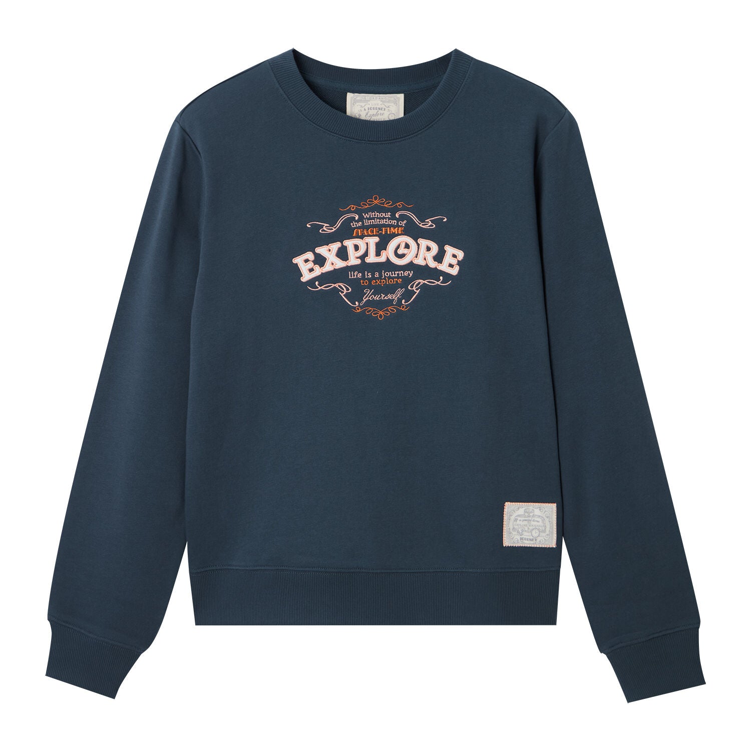 Women's Crew Neck Long Sleeve Boyfriend Fit Print Sweatshirt - Life Is A Journey Collection