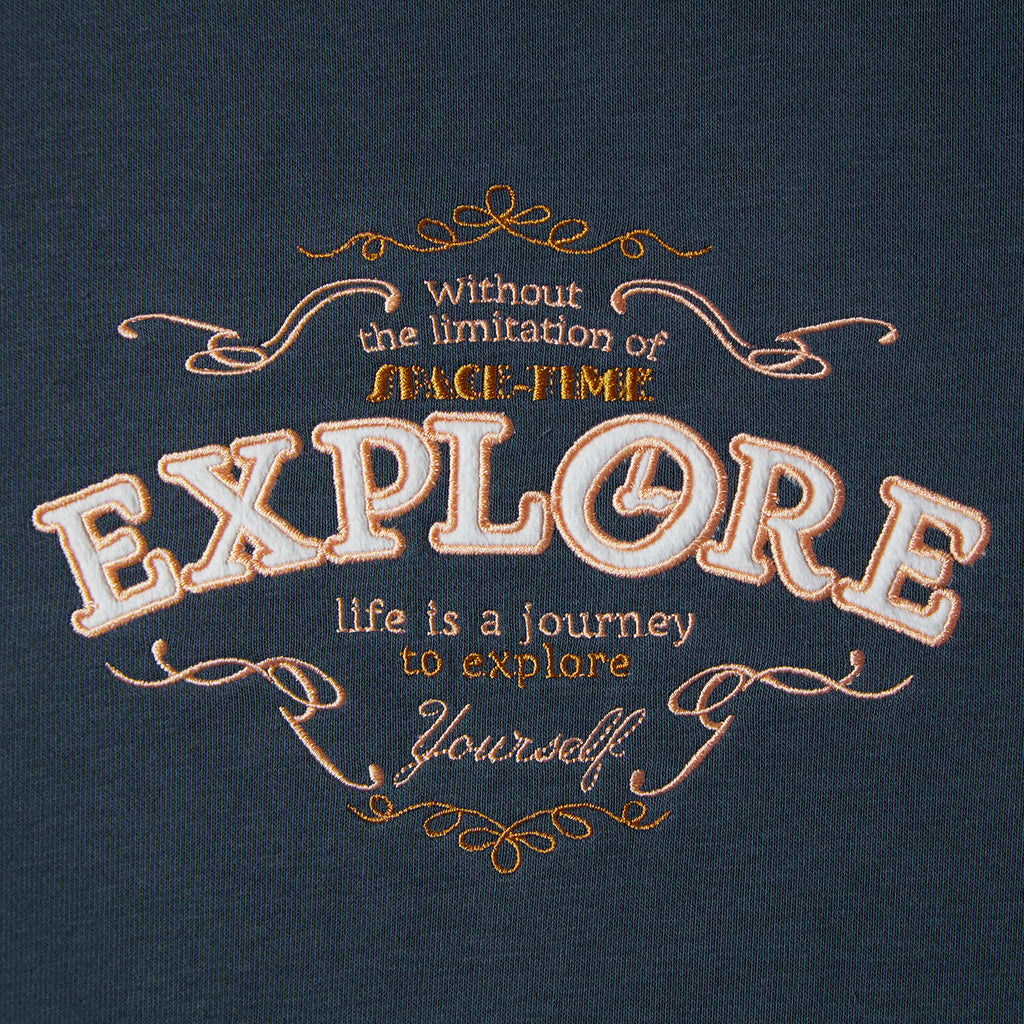 Women's Crew Neck Long Sleeve Boyfriend Fit Print Sweatshirt - Life Is A Journey Collection