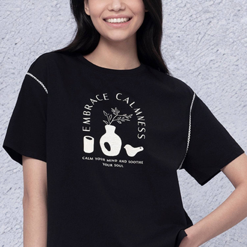 Women's Cotton Blend Print Tee