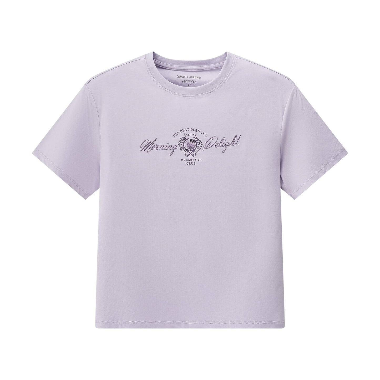 Women's Boyfriend Fit Cotton-Polyester Crew Neck Print Tee