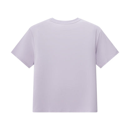 Women's Boyfriend Fit Cotton-Polyester Crew Neck Print Tee