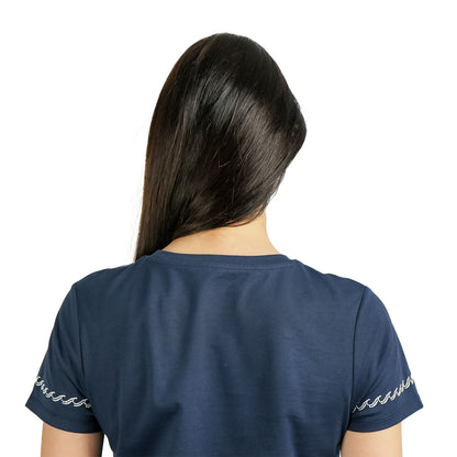 Women's Cotton Jersey Crewneck Short-Sleeve Comfort Fit Signature Print Tee
