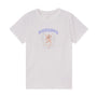 Giordano Women's Cotton Jersey Crewneck Short-Sleeve Comfort Fit Signature Print Tee-White