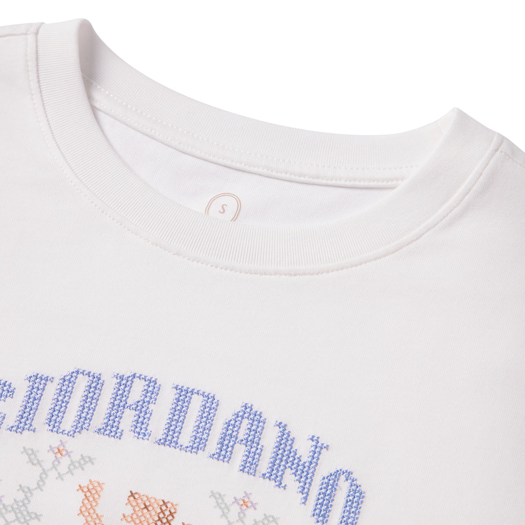 Women's Cotton Jersey Crewneck Short-Sleeve Comfort Fit Signature Print Tee