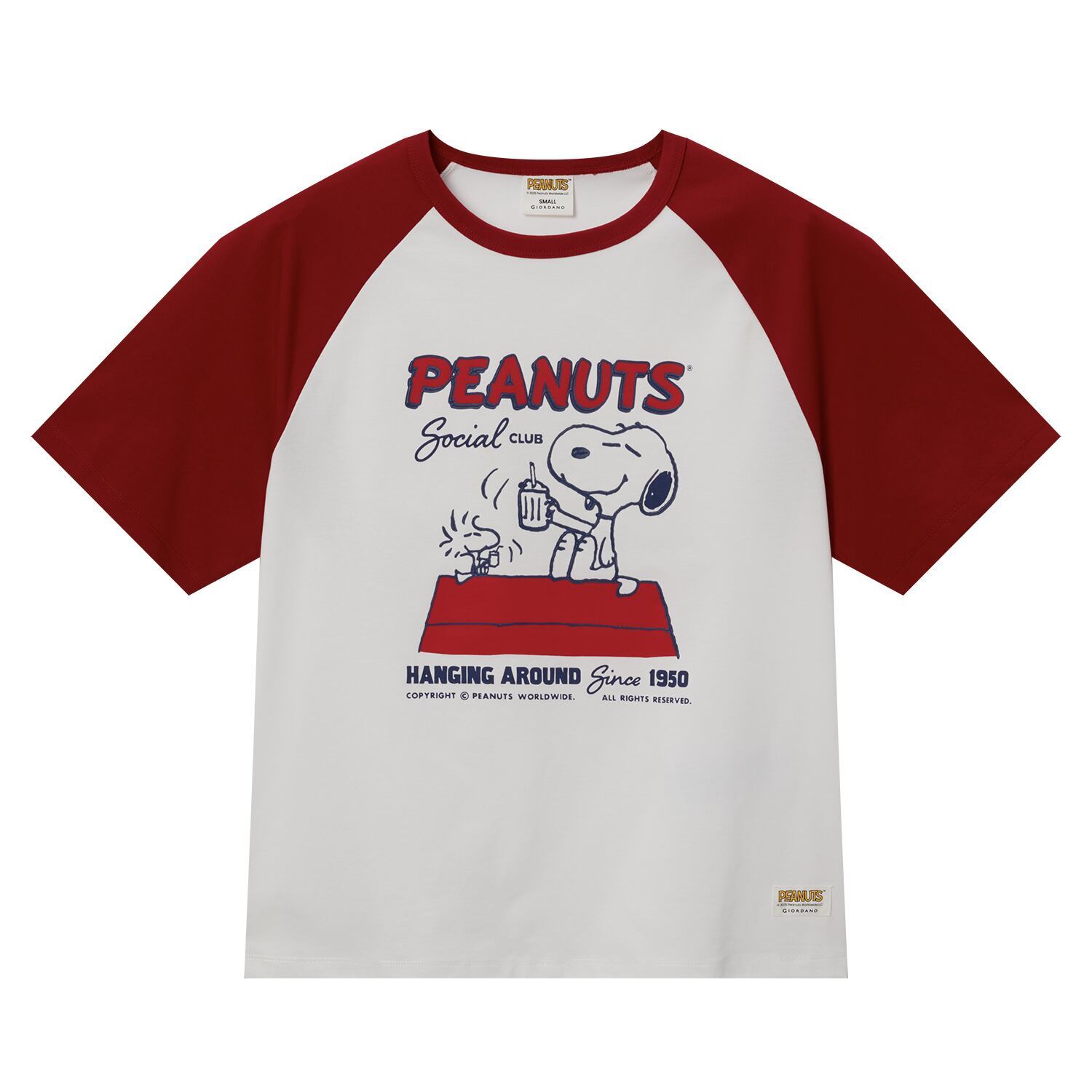 Women's Snoopy & Peanuts Comfort Print Tee - Snow White Boyfriend Fit