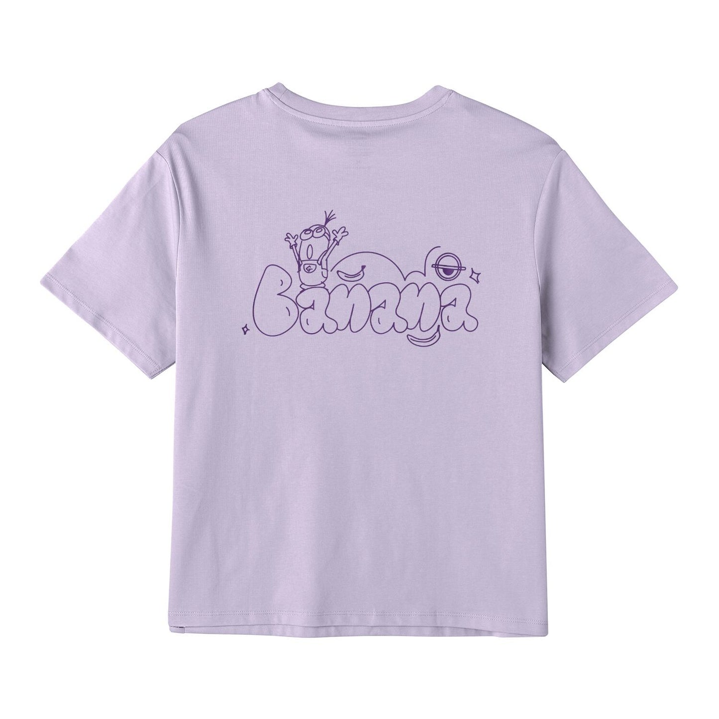 Women's Boyfriend Fit Cotton-Polyester Crew Neck Print Tee | Minion Collection