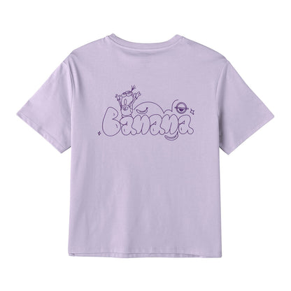 Women's Boyfriend Fit Cotton-Polyester Crew Neck Print Tee | Minion Collection