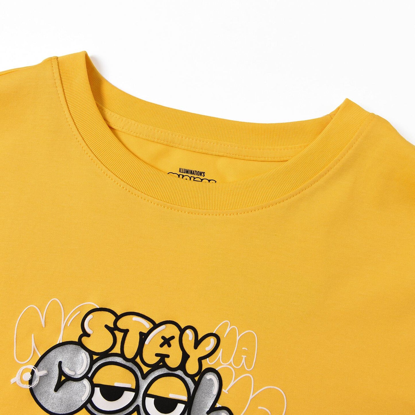 Women's Boyfriend Fit Cotton-Polyester Crew Neck Print Tee | Minion Collection