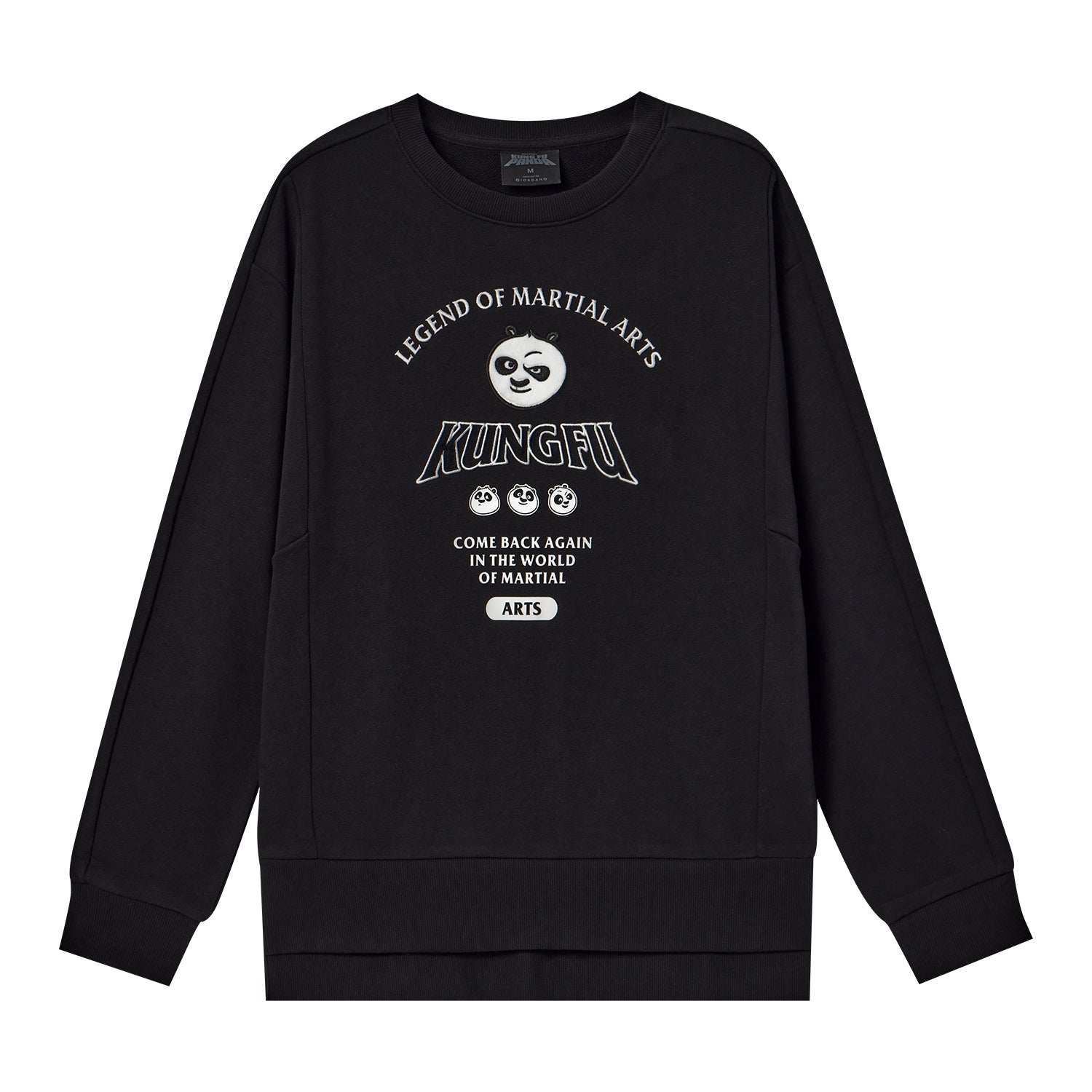 Giordano Women's Kung Fu Panda Series Sweatshirt-Black