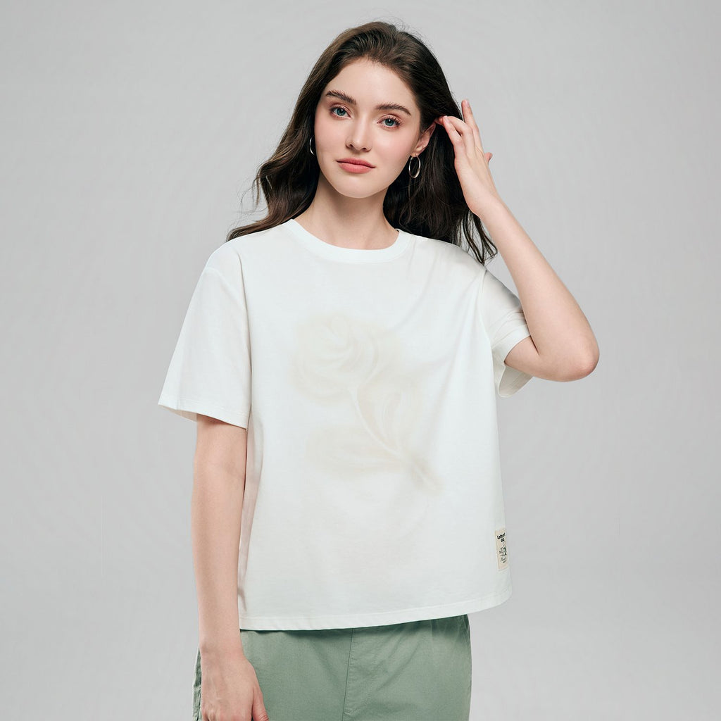 Women Cotton Graphic Tee