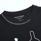 Women Boyfriend Cotton Print Crew Tee