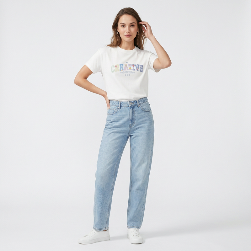 Women's Boyfriend Be Creative Graphic Tee