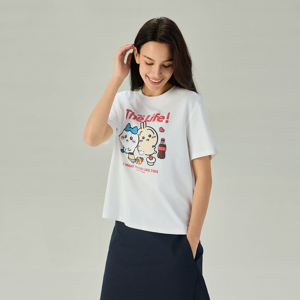 Women Chiikawa Cotton Graphic Tee